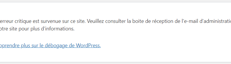Comment Corriger l'Erreur Critique dans WordPress Guide Complet