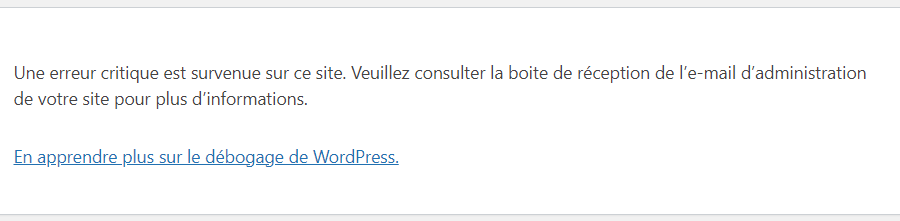 Comment Corriger l'Erreur Critique dans WordPress Guide Complet