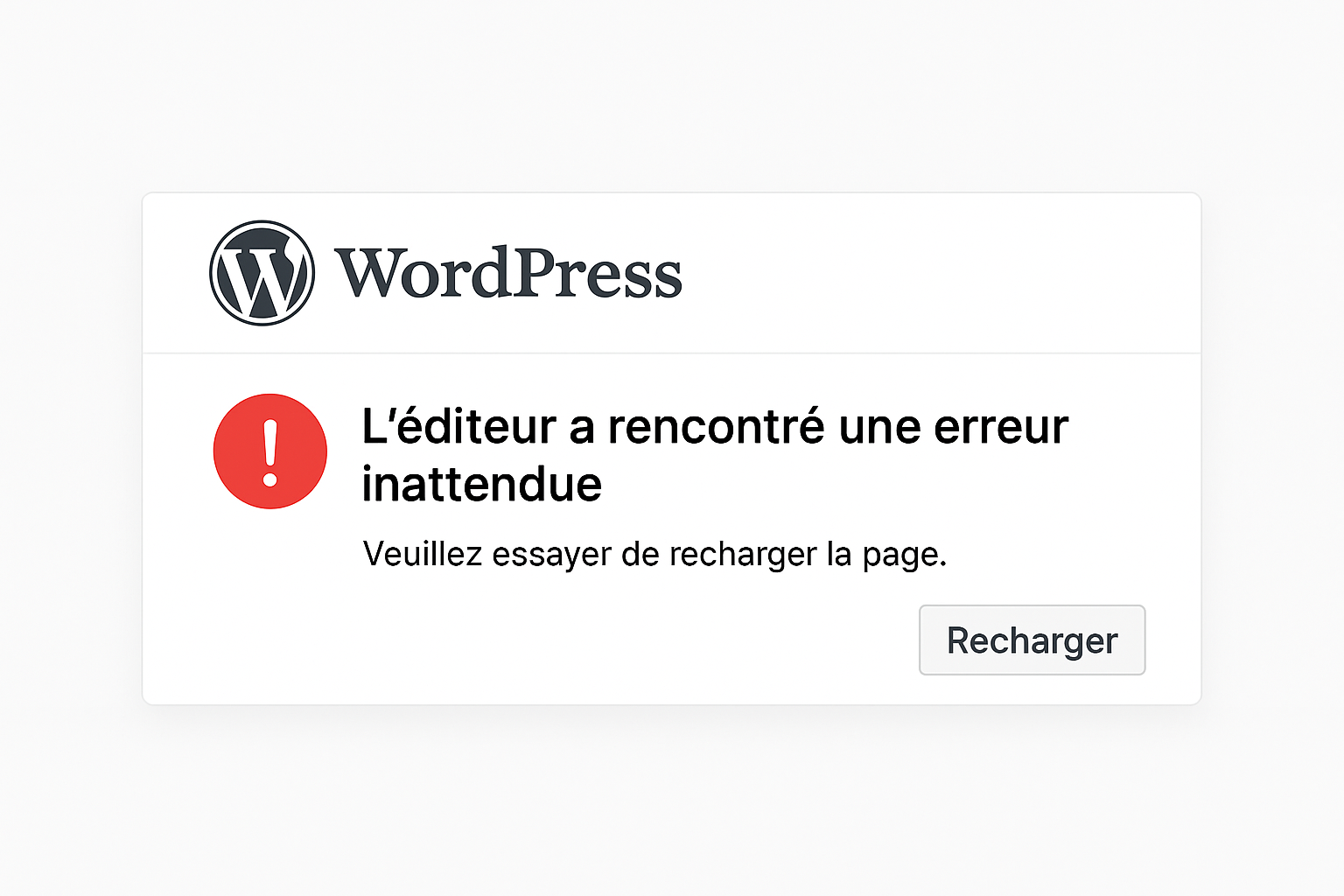 Erreur-editeur-WordPress